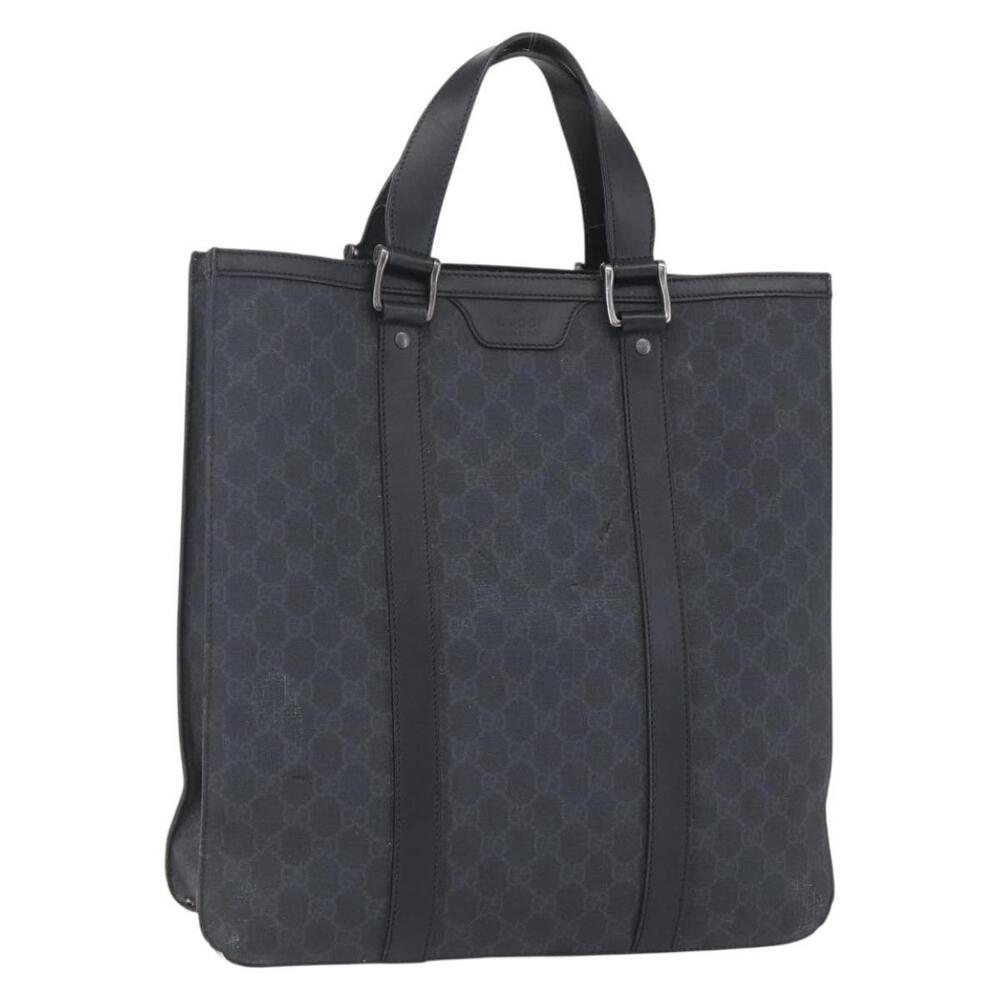 GUCCI GG Supreme Hand Bag PVC Black 322072 Auth ep12169 - Picture 1 of 16